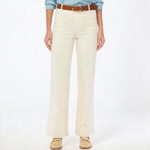 J. Crew Petite Lizzie high-rise patch-pocket wide-leg pant Size 24P